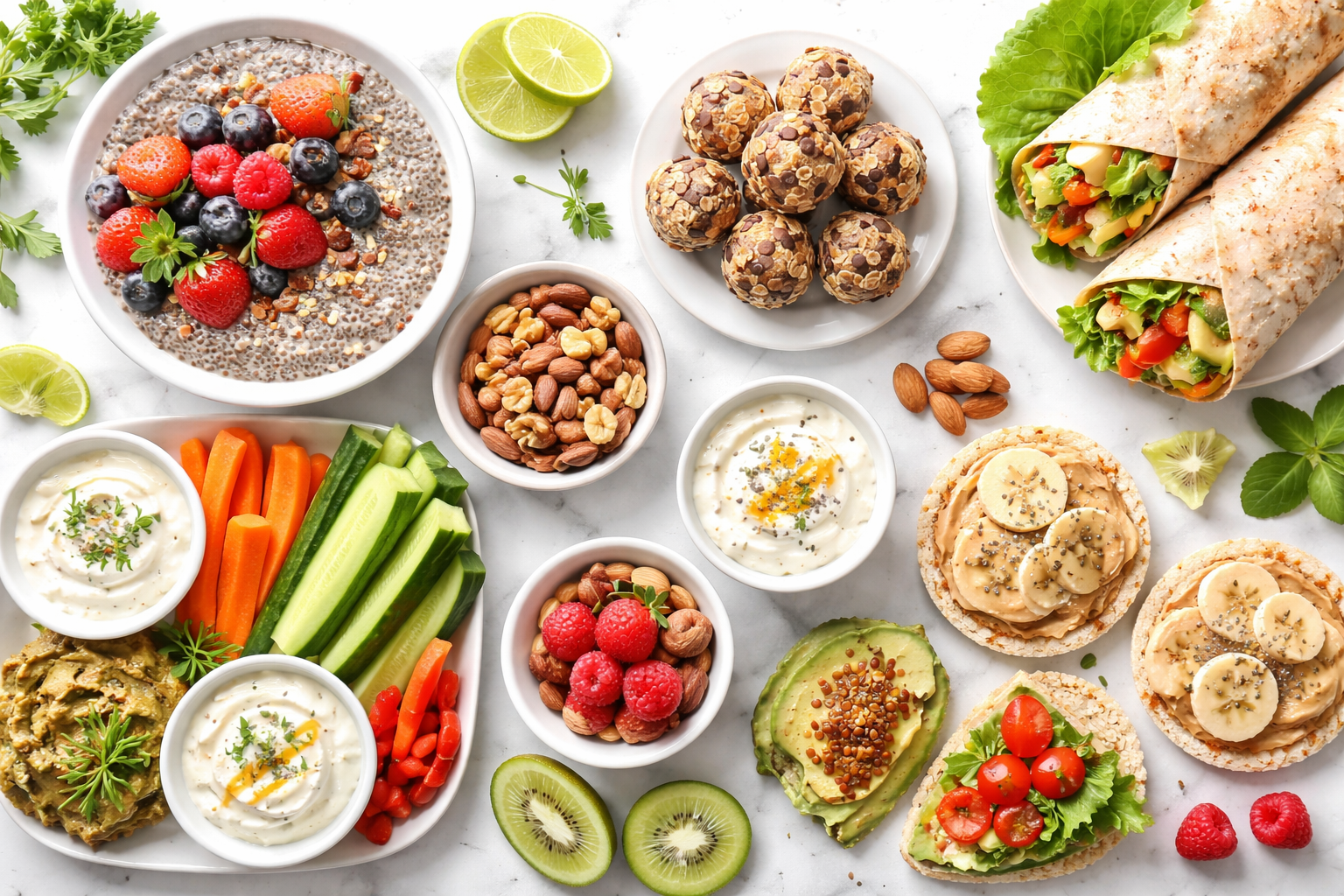 Sunde snacks og madinspiration